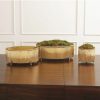 Misc_Gifts * | Global Views Corrugated Bamboo Cachepot Medium