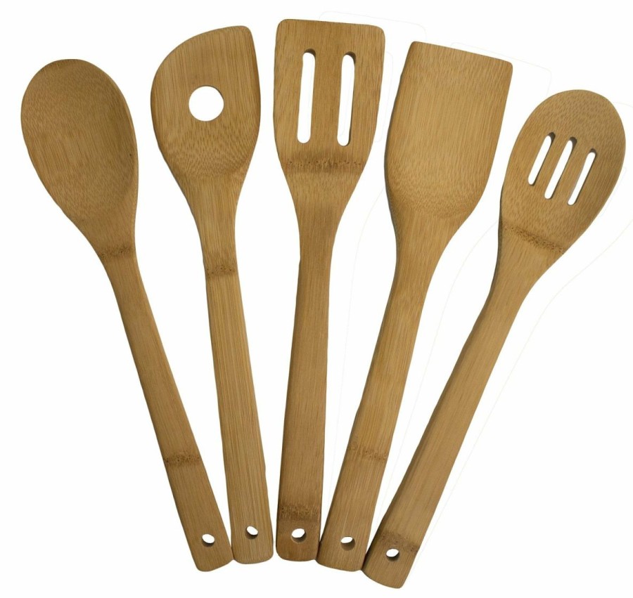 Cooks' Tools * | Totally Bamboo All-Natural Bamboo 5-Piece Utensil Set