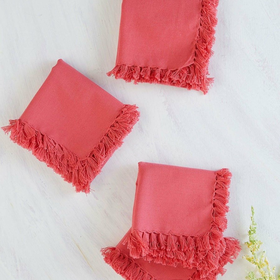 Glassware & Tabletop * | April Cornell Essential Napkin (Set Of 4) | Coral