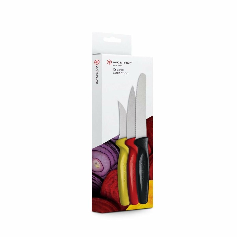 Knives * | Wusthof Cutlery Wusthof Create 3-Piece Paring Knife Set | Multicolor