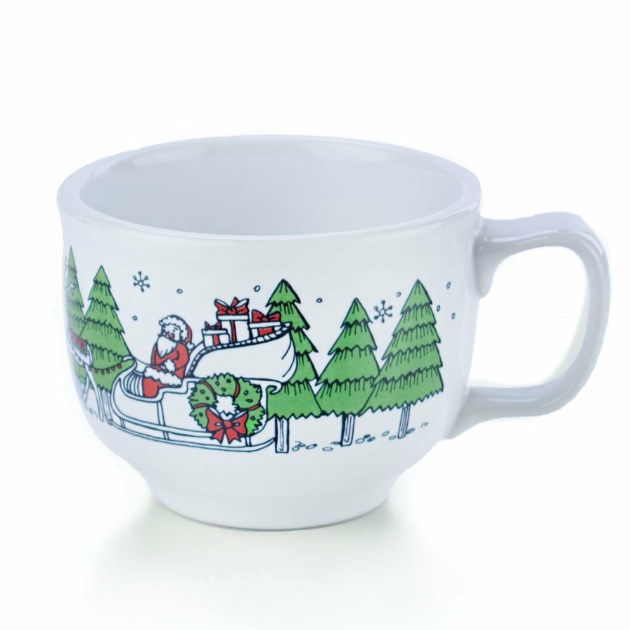 Glassware & Tabletop * | Fiesta 18Oz Jumbo Mug | Christmas Whimsy (White)