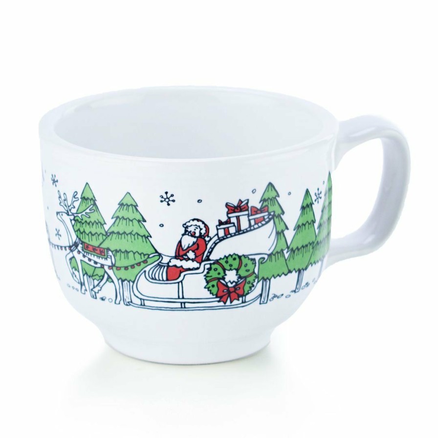 Glassware & Tabletop * | Fiesta 18Oz Jumbo Mug | Christmas Whimsy (White)