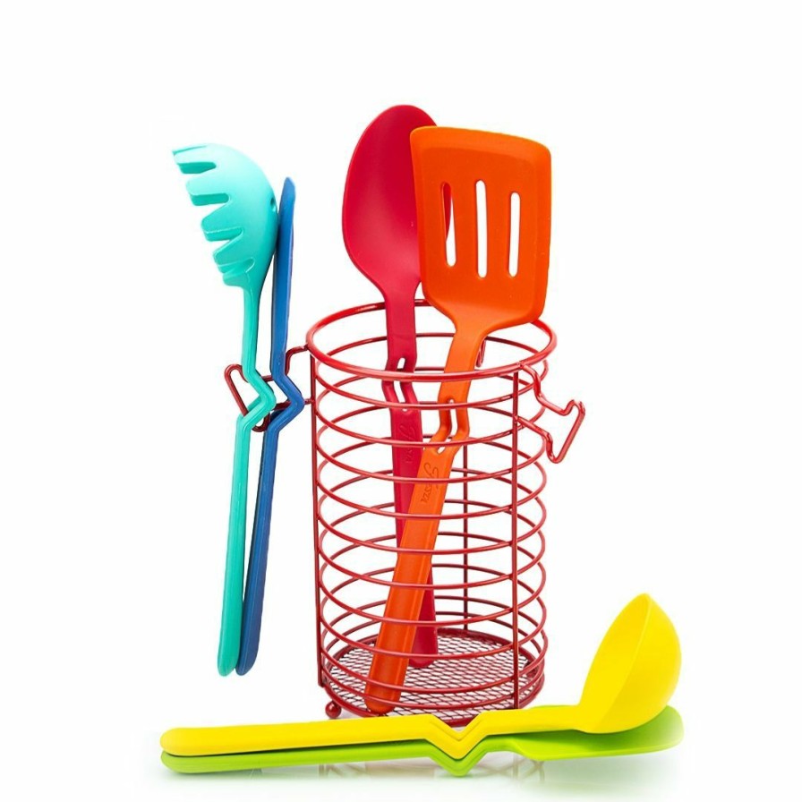 Cooks' Tools * | Fiesta Utensil Set | 7-Piece With Caddy (Silicone)