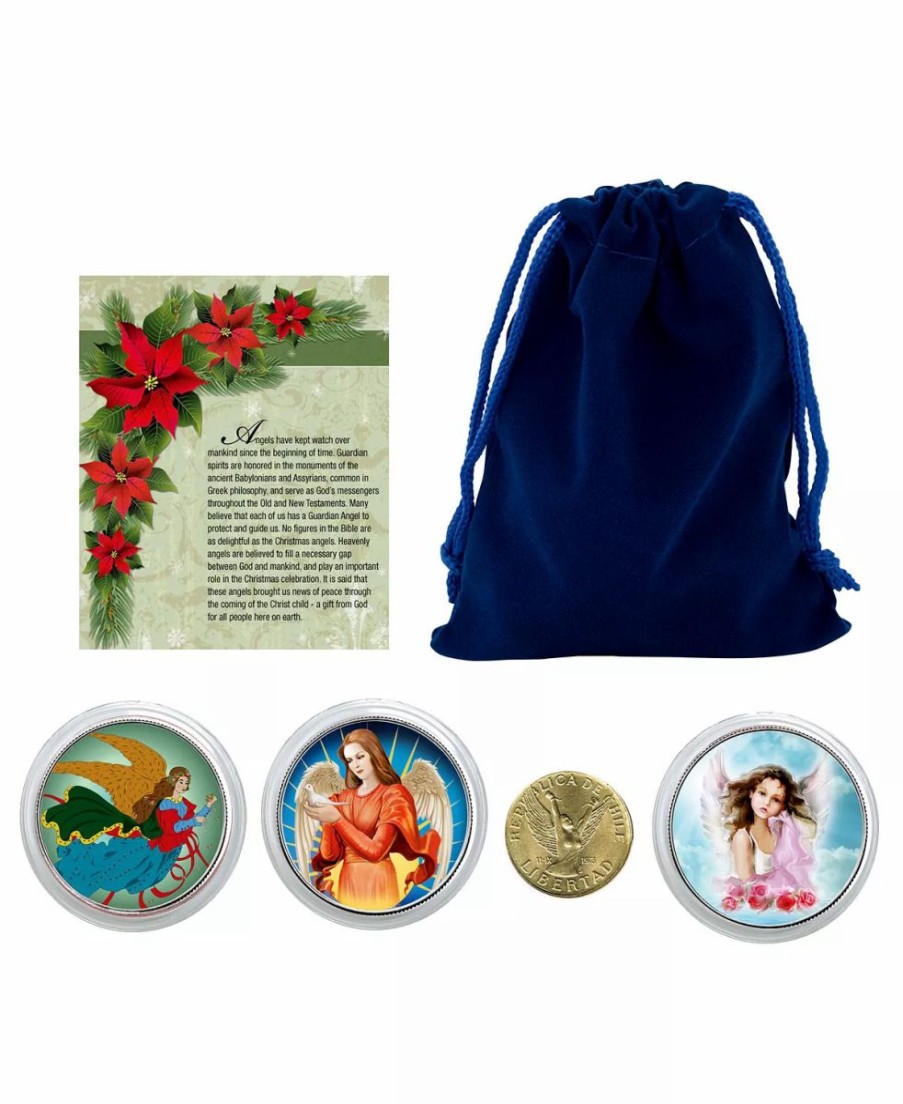 Misc_Gifts * | American Coin Treasures Hristmas Angel Coins In Blue Pouch Multi