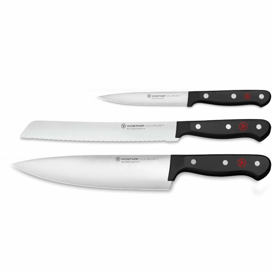 Knives * | Wusthof Cutlery Wusthof Gourmet 3-Piece Starter Knife Set