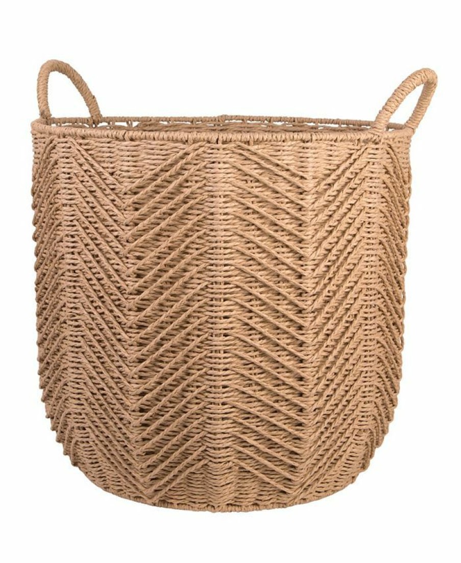 Misc_Gifts * | Home Essentials Zel Round Small Basket Natural