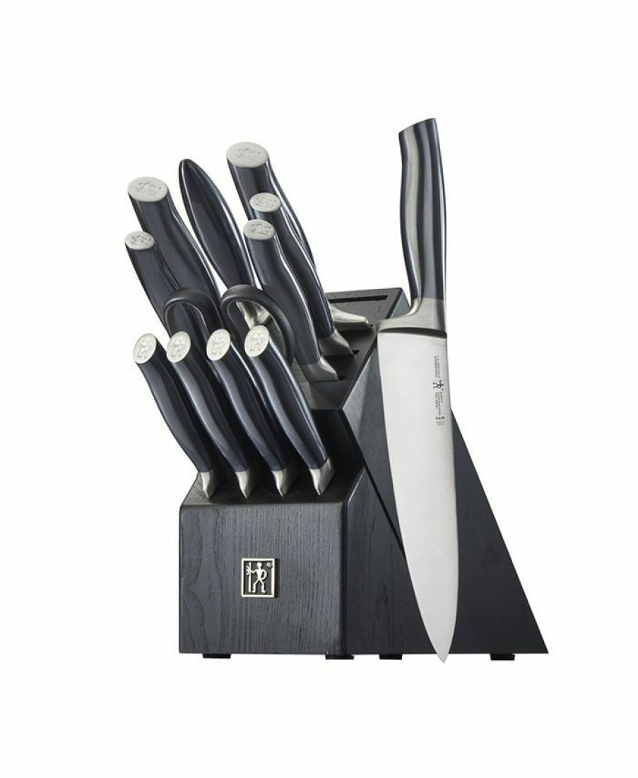 Kitchen * | J.A. Henckels Graphite 13 Piece Knife Block Set Black