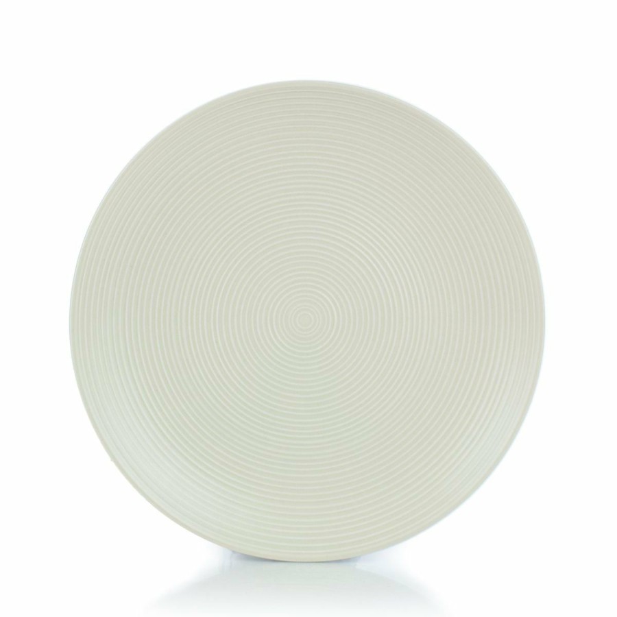 Glassware & Tabletop * | Everything Kitchens Modern Colorful Neutrals Rippled 10.5 Dinner Plates (Set Of 4) Matte | Beige