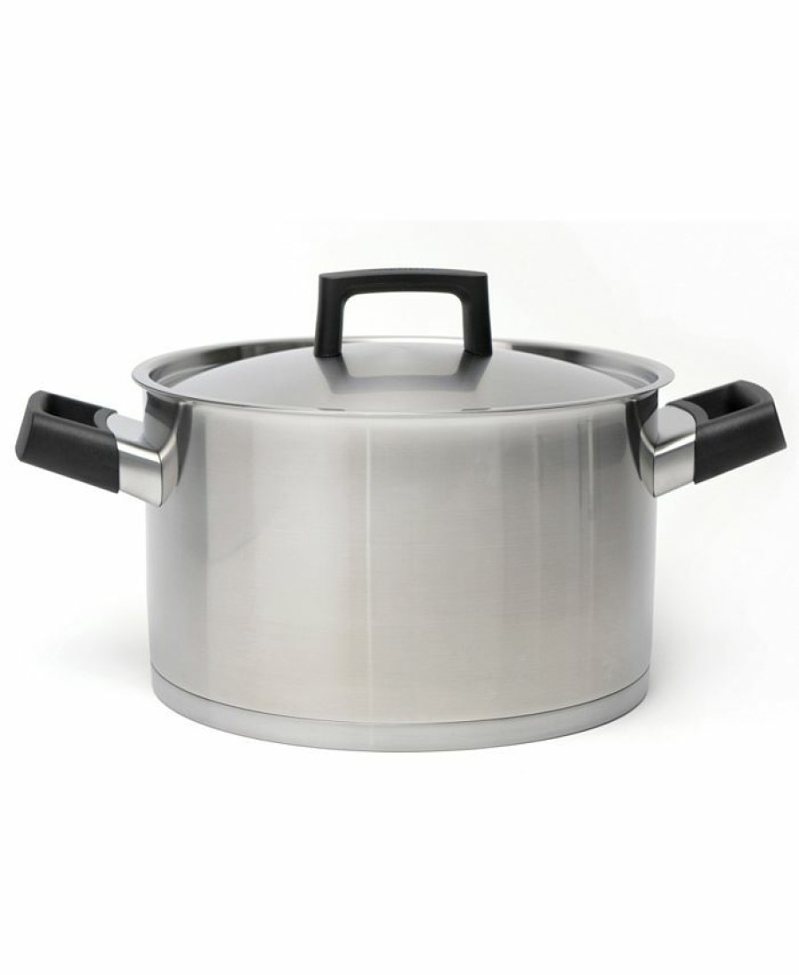 Kitchen * | Berghoff Ron 6.8 Qt. Stainless Steel Covered Stockpot Silver