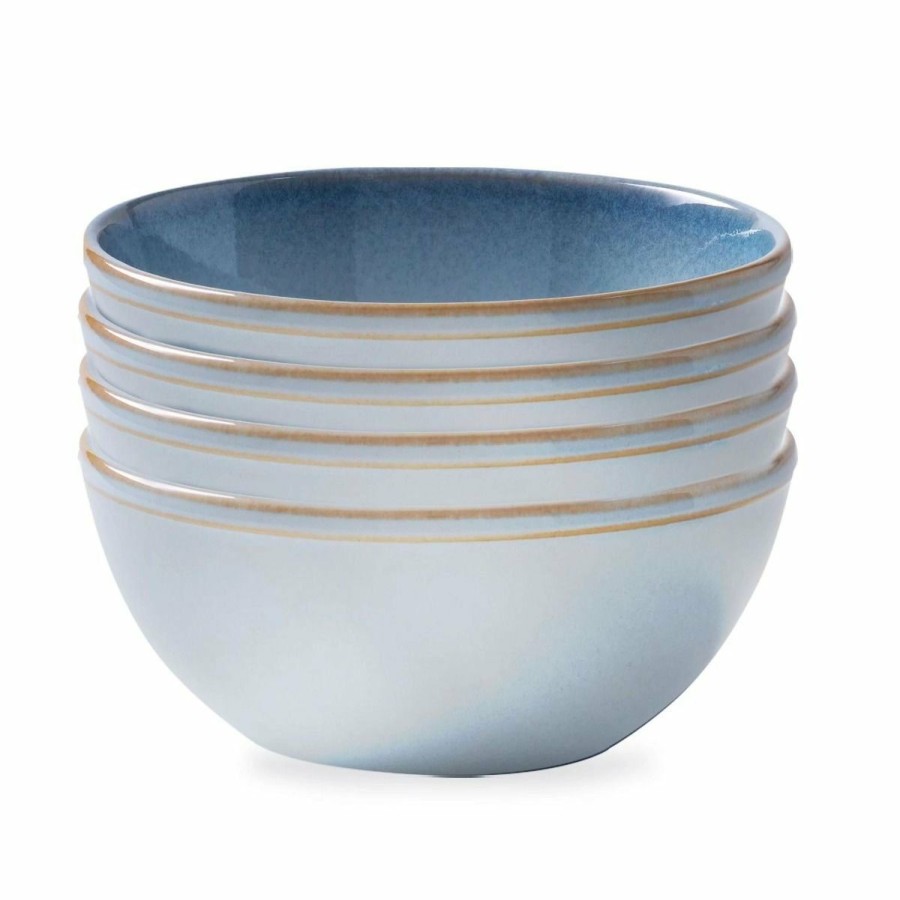 Glassware & Tabletop * | Corelle Stoneware 21Oz Bowls (Set Of 4) | Nordic Blue