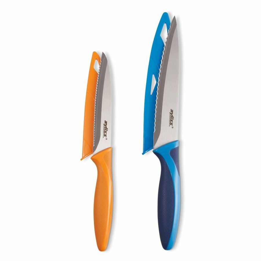 Knives * | Zyliss Serrated Utility Knife Set | 2-Piece