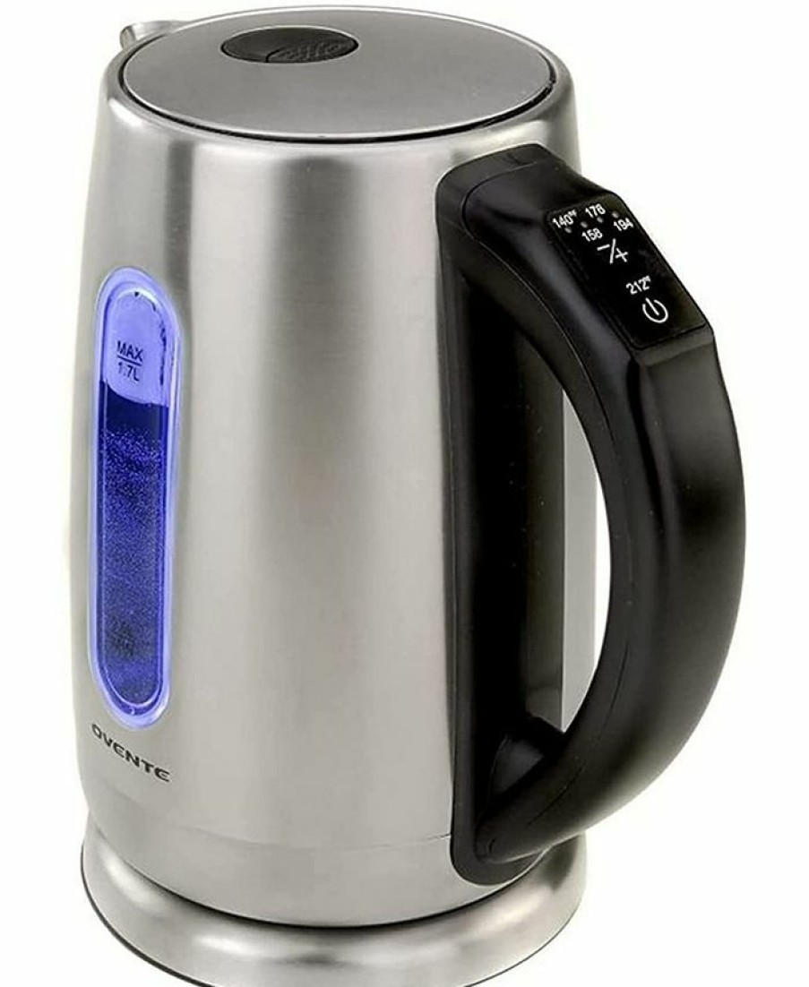 Kitchen * | Ovente Stainless Steel Electric Kettle With Touch Screen Control Panel Silver