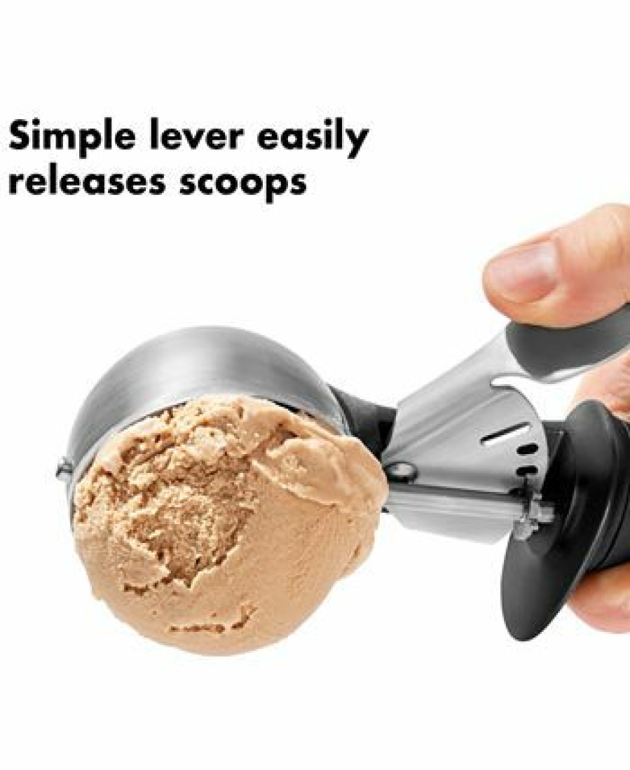 Kitchen * | Oxo Trigger Ice Cream Scoop Black