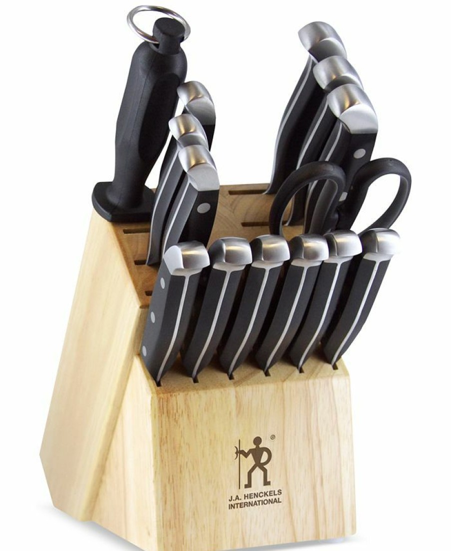 Kitchen * | J.A. Henckels International 15-Pc. Knife Set Black