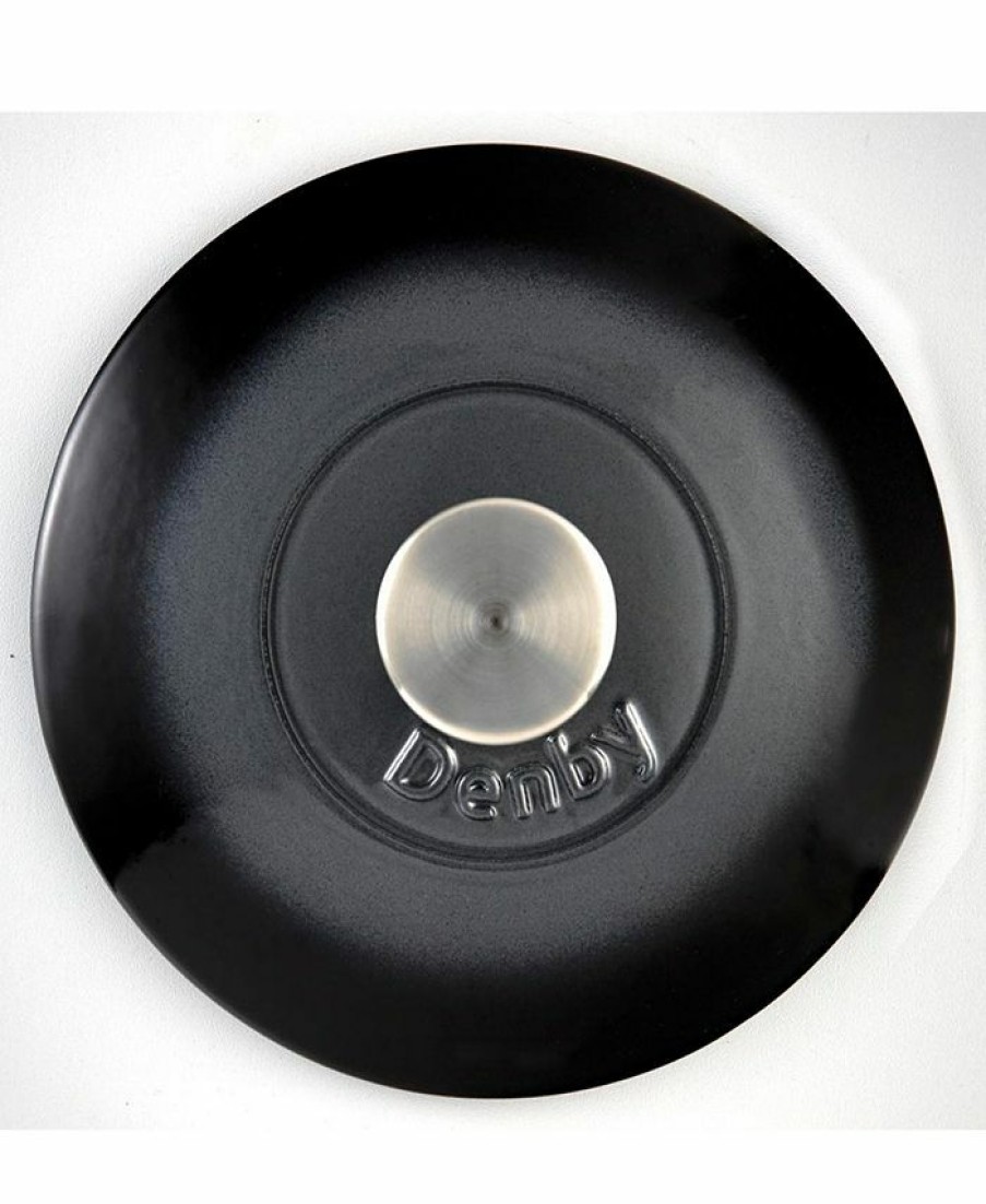 Kitchen * | Denby Halo 4.5-Qt. Oval Covered Casserole Black/Grey