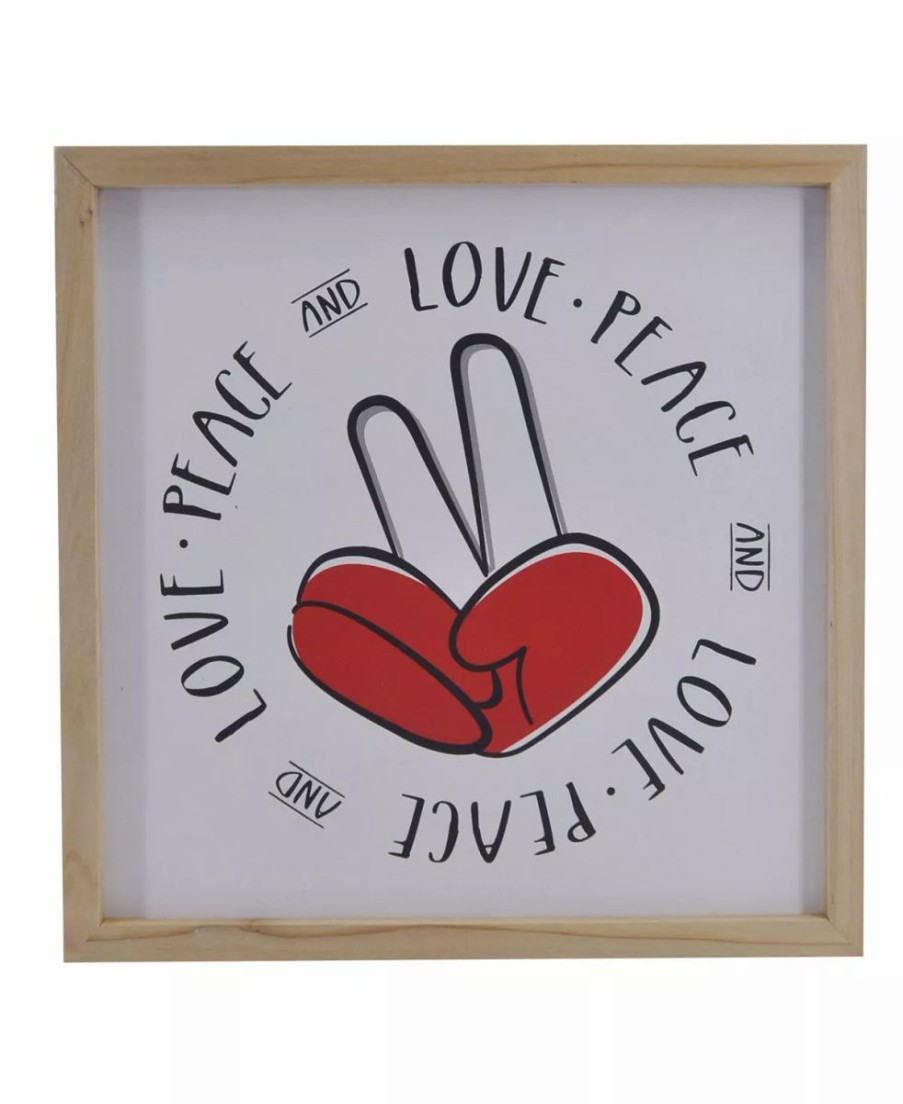 Misc_Gifts * | Tx Usa Corporation Love Peace Wall Art Sign Multi