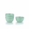 Glassware & Tabletop * | Everything Kitchens Modern Colorful Neutrals Rippled 6 Bowls (Set Of 4) Glazed | Light Green