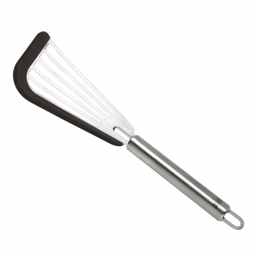 Cooks' Tools * | Kuhn Rikon Stainless Steel & Silicone Softedge Slotted Spatula 12.5