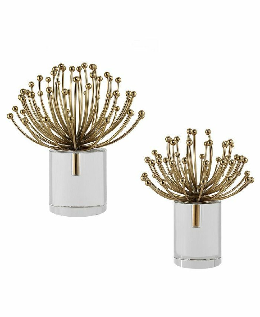 Misc_Gifts * | Uttermost Aga Modern Sculptures, Set Of 2 Gold-Tone