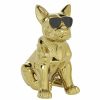 Misc_Gifts * | Cosmoliving By Cosmopolitan Ceramic Glam Dog Sculpture, 12 X 6 Gold-Tone