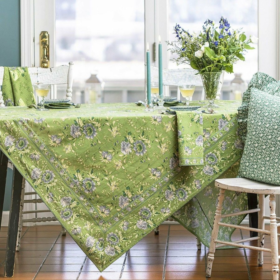 Glassware & Tabletop * | April Cornell 60 X 90 Music Dining Tablecloth | Jade