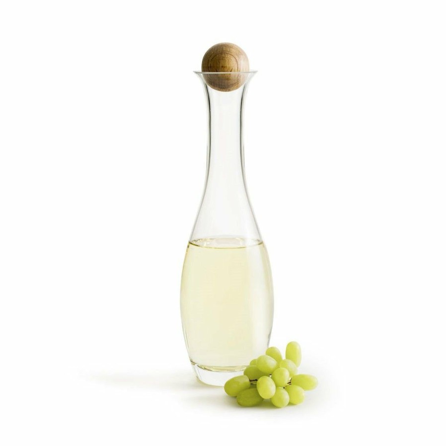 Glassware & Tabletop * | Sagaform Nature Wine/Water Carafe With Oak Stopper