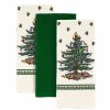 Kitchen * | Spode Christmas Tree 3Pc Kitchen Towels Ivory