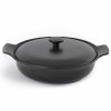 Kitchen * | Berghoff Ron Cast Iron 3.5 Qt. Deep Skillet Black