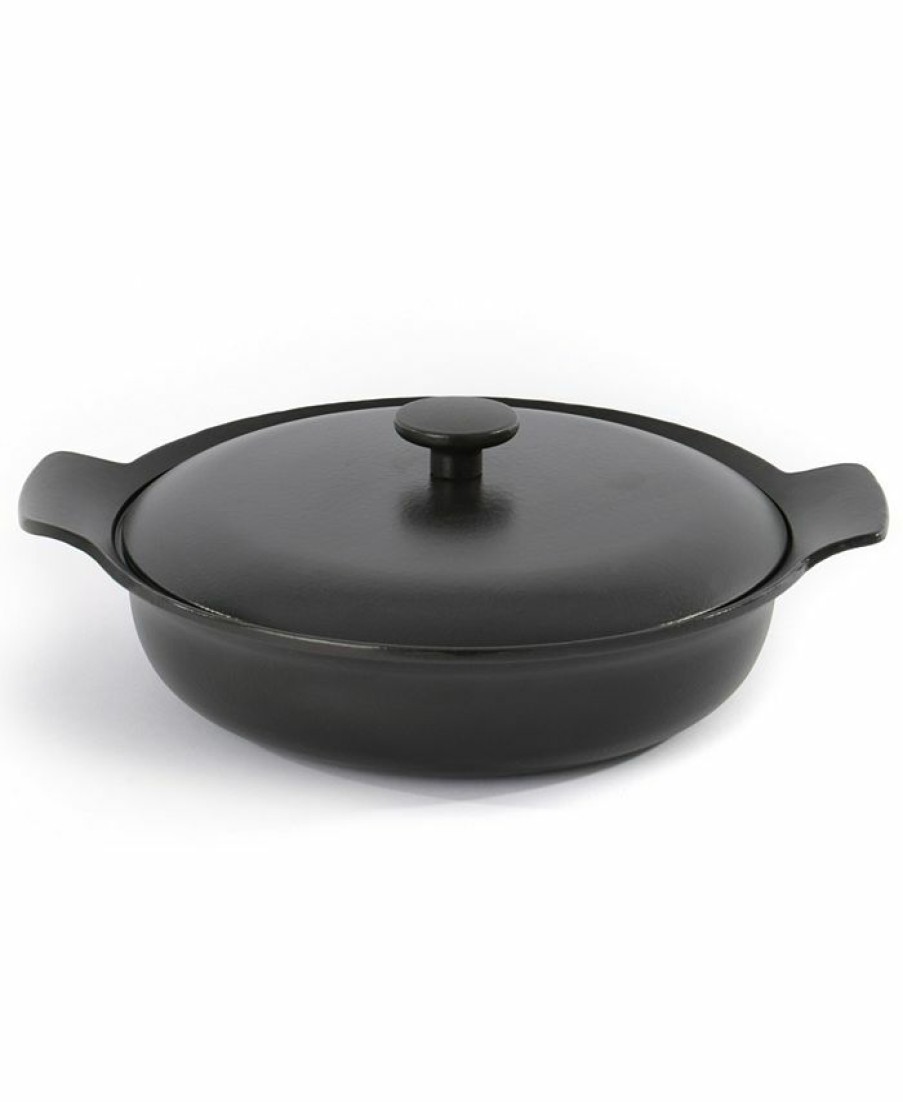 Kitchen * | Berghoff Ron Cast Iron 3.5 Qt. Deep Skillet Black