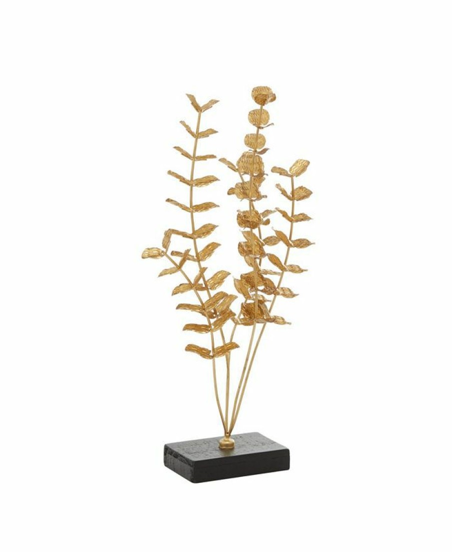 Misc_Gifts * | Cosmoliving By Cosmopolitan Metal Contemporary Abstract Sculpture, 21 X 10 Gold-Tone