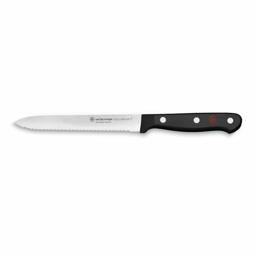 Knives * | Wusthof Cutlery Wusthof Gourmet 5 Utility Knife | Serrated