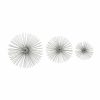 Misc_Gifts * | Cosmoliving By Cosmopolitan Set Of 3 Silver Tin Contemporary Abstract Wall Decor, 6, 9, 12 Silver-Tone