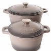 Kitchen * | Berghoff Neo Cast Iron 3 Quart Covered Dutch Oven And 7 Quart Covered Stockpot, Set Of 2 Gray