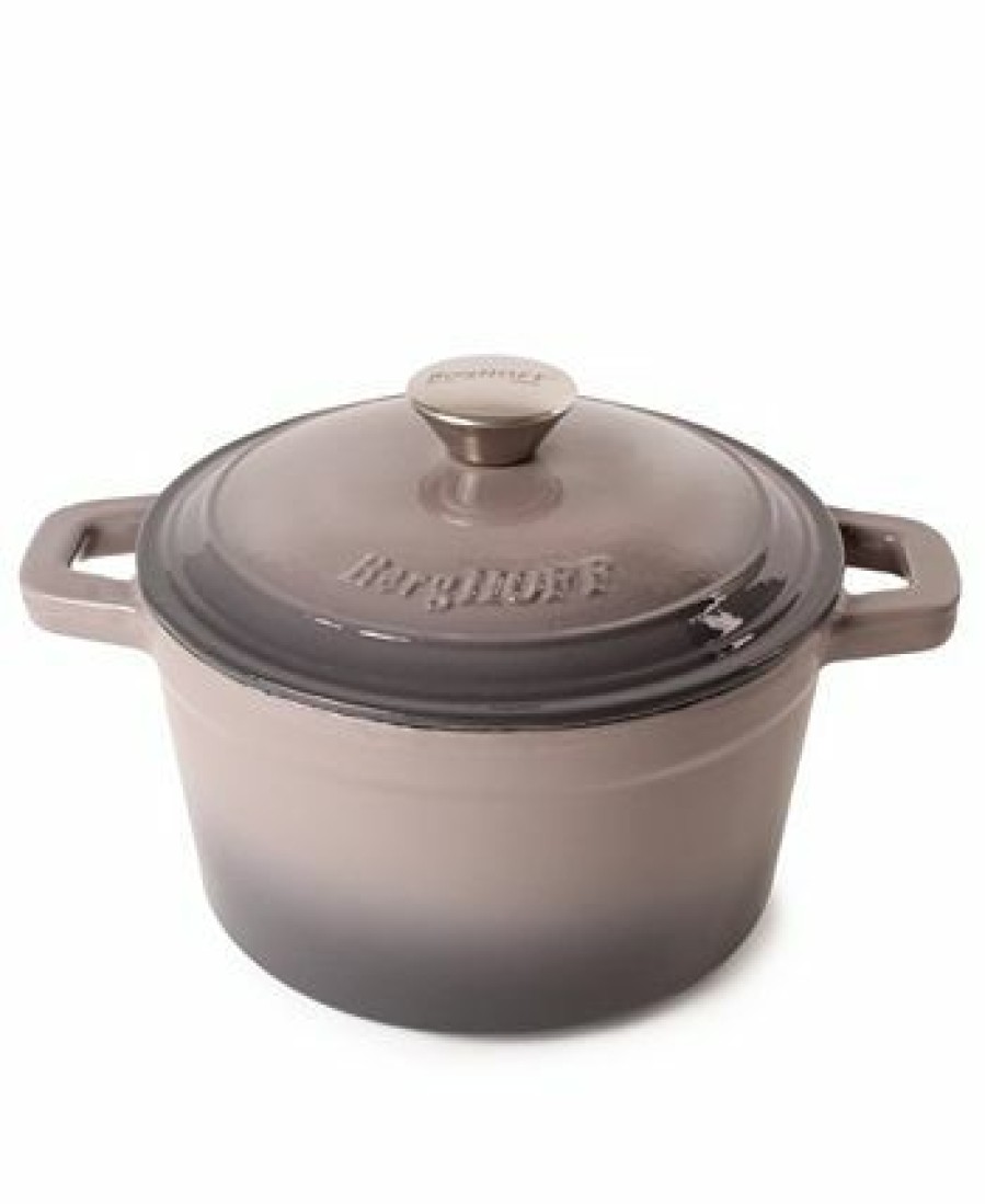 Kitchen * | Berghoff Neo Cast Iron 3 Quart Covered Dutch Oven And 7 Quart Covered Stockpot, Set Of 2 Gray