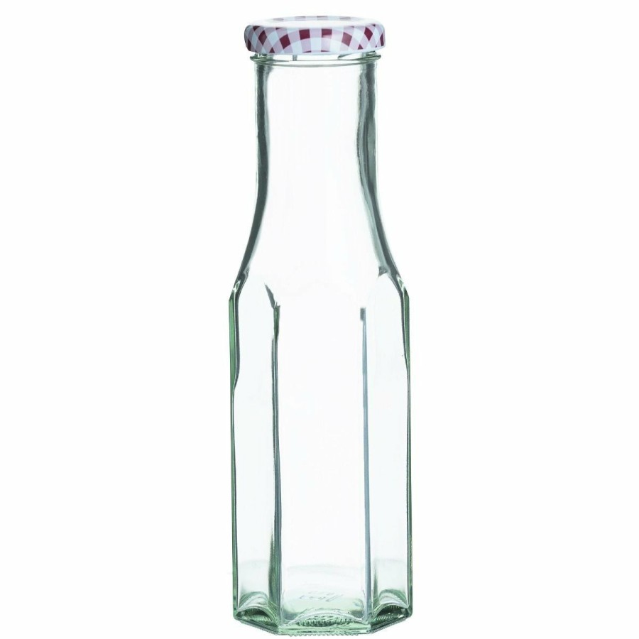 Glassware & Tabletop * | Kilner Twist Top Hexagonal Bottle (Red) | 9.5Oz