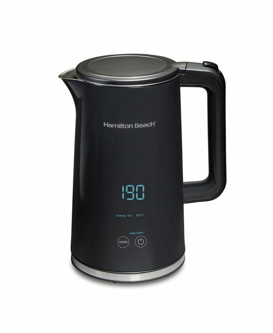 Kitchen * | Hamilton Beach Cool-Touch Digital Kettle Black