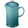 Cooks' Tools * | Le Creuset 34Oz Stoneware Ceramic French Press | Caribbean Blue