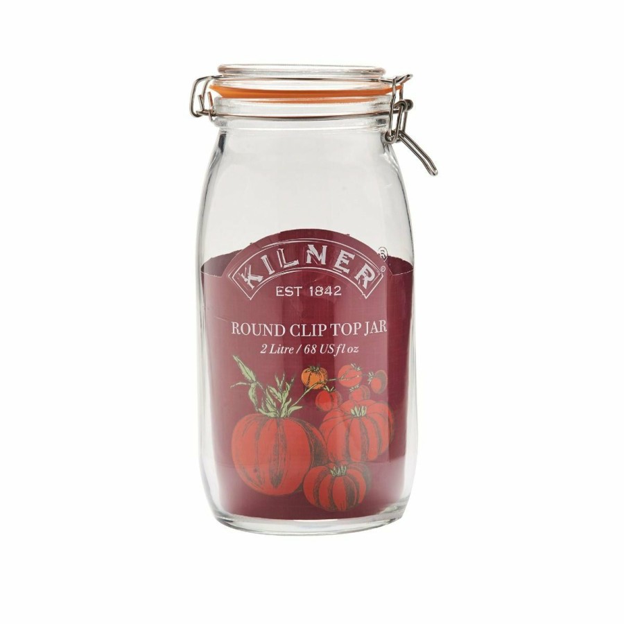 Glassware & Tabletop * | Kilner Swing Top Round Glass Jar | 2L