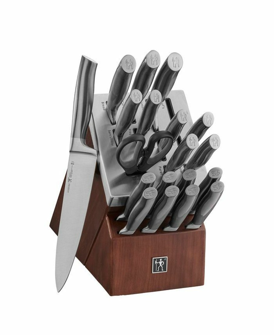 Kitchen * | J.A. Henckels International Graphite 20-Pc. Self-Sharpening Cutlery Set Brown