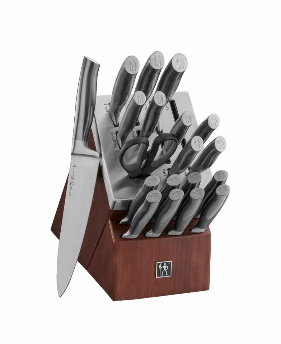 Kitchen * | J.A. Henckels International Graphite 20-Pc. Self-Sharpening Cutlery Set Brown