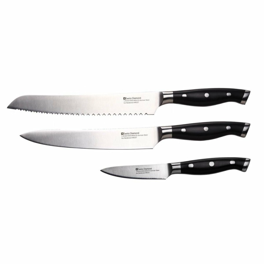 Knives * | Swiss Diamond | 3-Piece Essentials Knife Set