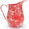 Glassware & Tabletop * | Crow Canyon Home Crow Canyon Enameled Pitcher Red Marble