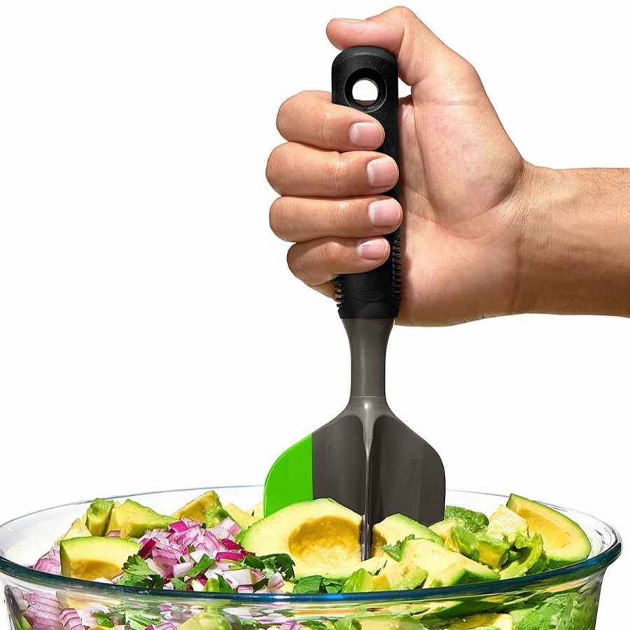 Cooks' Tools * | Oxo Good Grips Scoop & Smash Avocado Tool Masher | Black