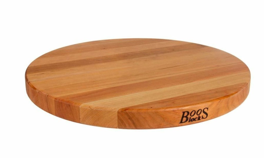 Knives * | John Boos 18 Round Cutting Board Edge Grain Cherry