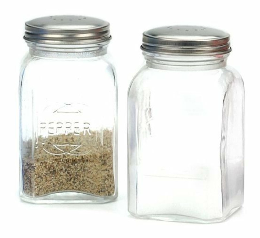 Glassware & Tabletop * | Rsvp International Rsvp Retro Salt & Pepper Shakers Clear