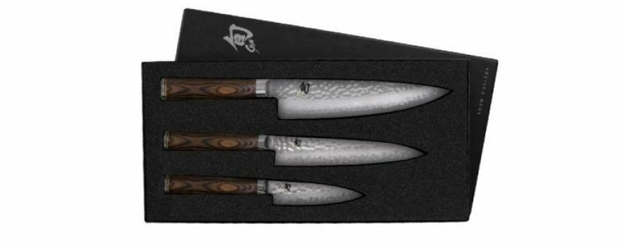 Knives * | Shun Cutlery Shun Premier Starter Knife Set 3 Piece