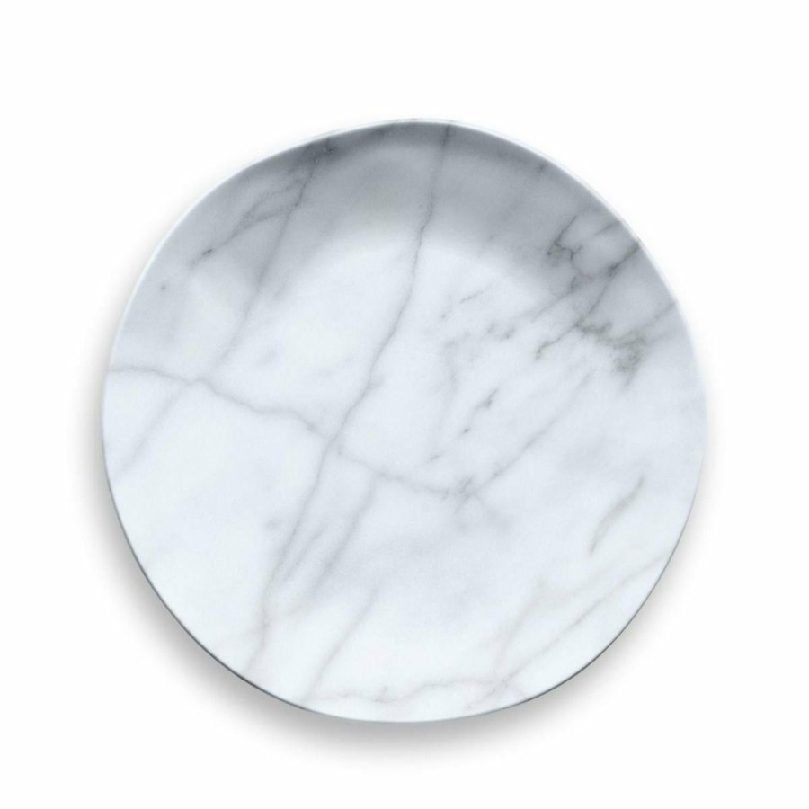 Glassware & Tabletop * | Tarhong Melamine Tabletop 8.5 Round Salad Plate | Carrara Marble