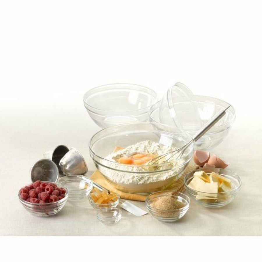 Cooks' Tools * | Duralex Lys Stackable 10-Ounce Clear Glass Bowls Set Of 6