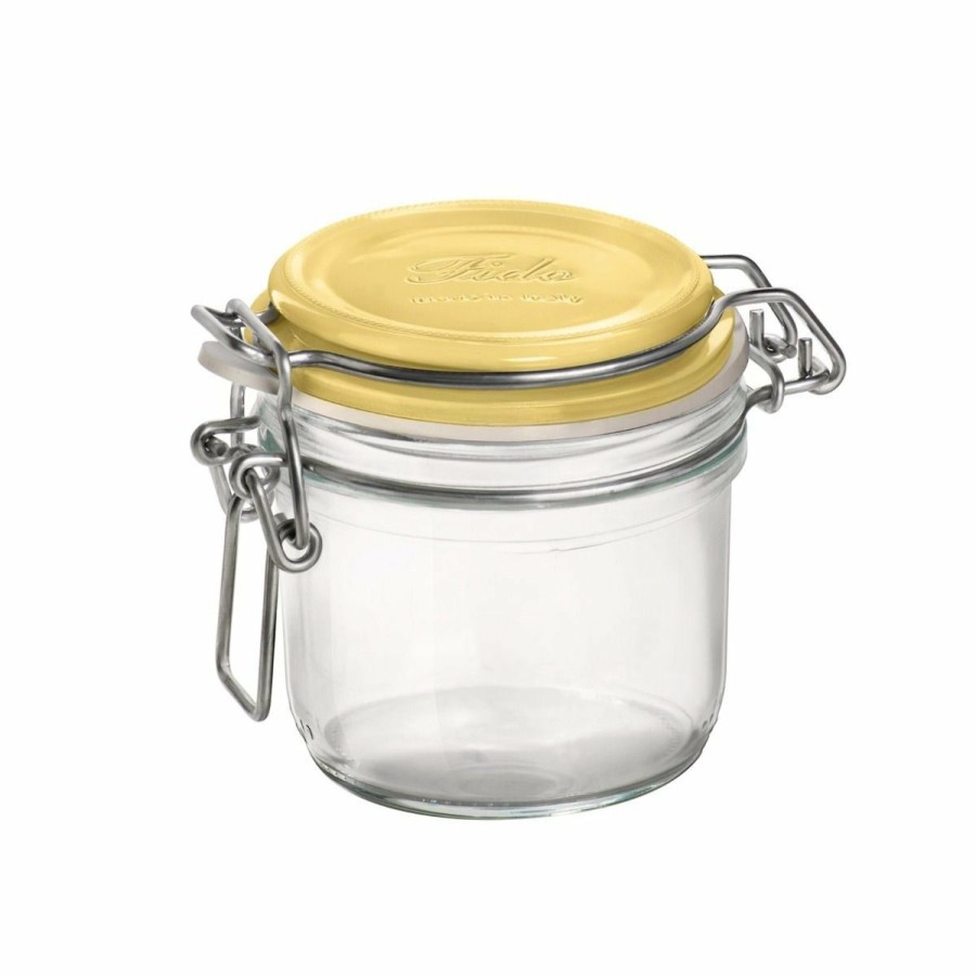 Cooks' Tools * | Bormioli Rocco 6.75Oz Swing Top Fido Jar | Yellow Top