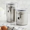 Kitchen * | Martha Stewart Collection Of 2 Food Storage Canisters, Created For Macy'S Stainless Steel